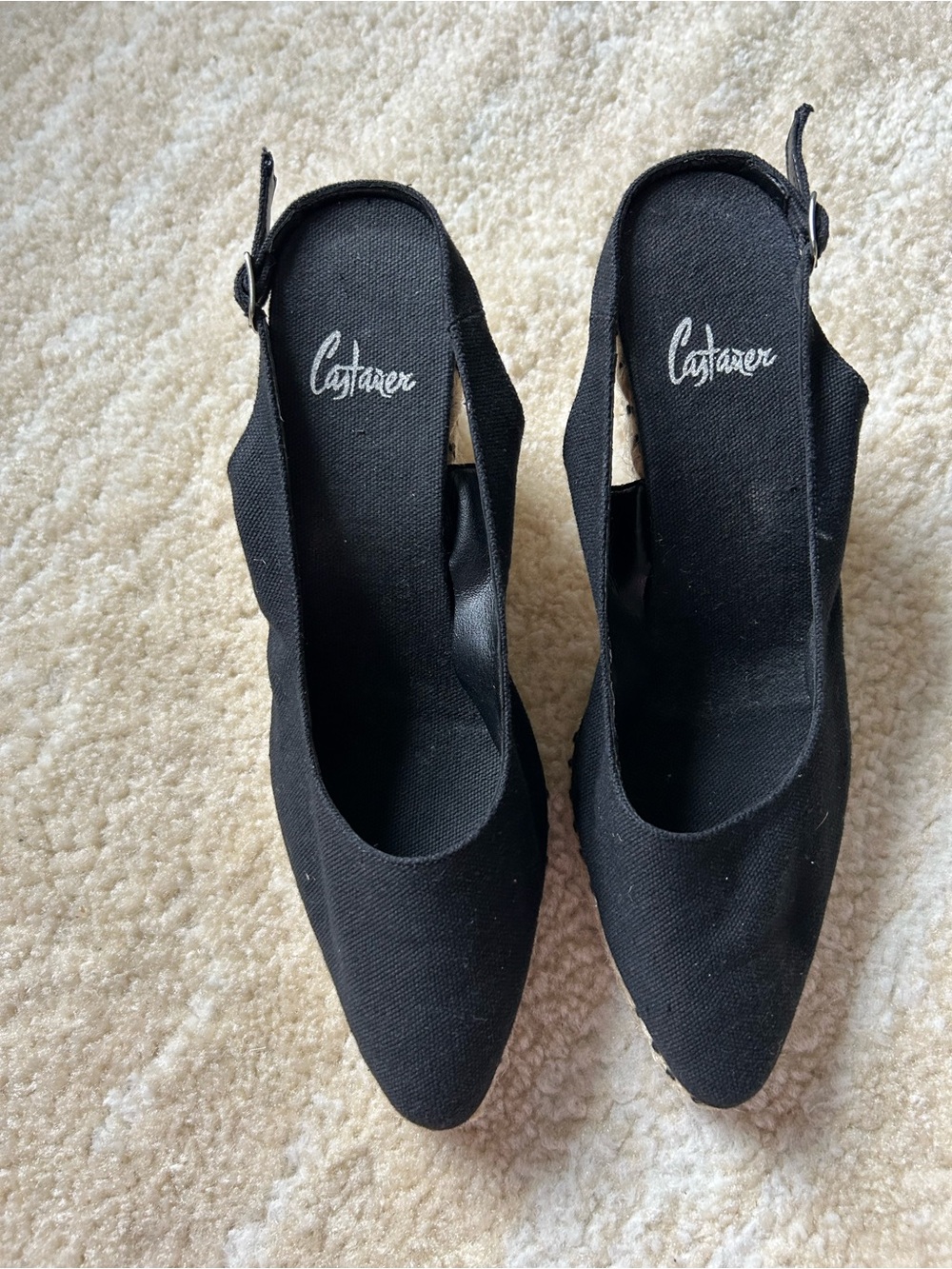 Castañer Black Espadrille Wedges Size 38